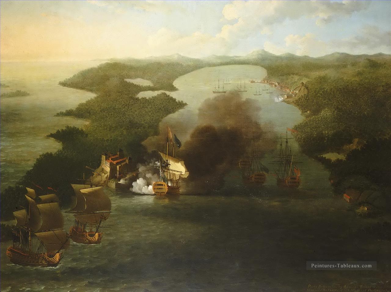 Samuel Scott 2 Batailles navales Peintures à l'huile